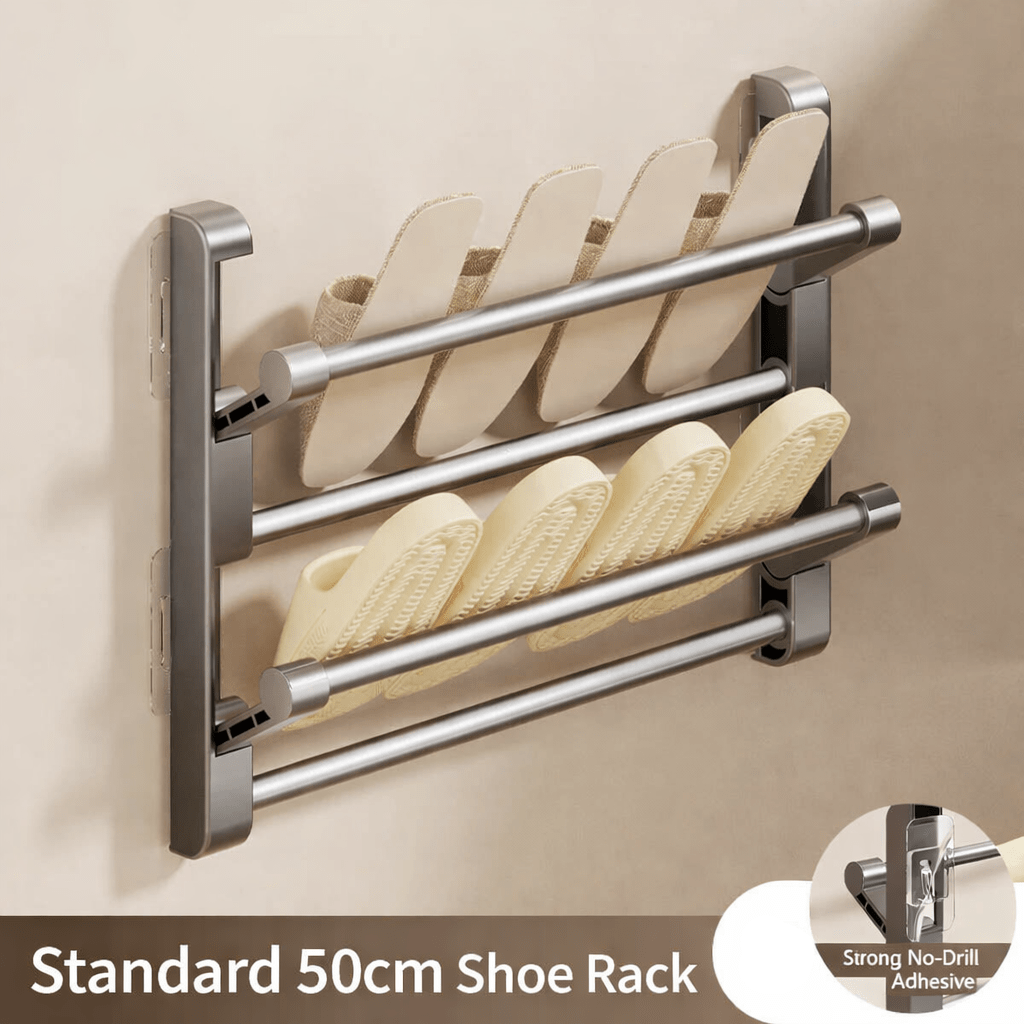 WALL ORGANIZER – Wall-mounted shoe rack with drainage for space-saving storage