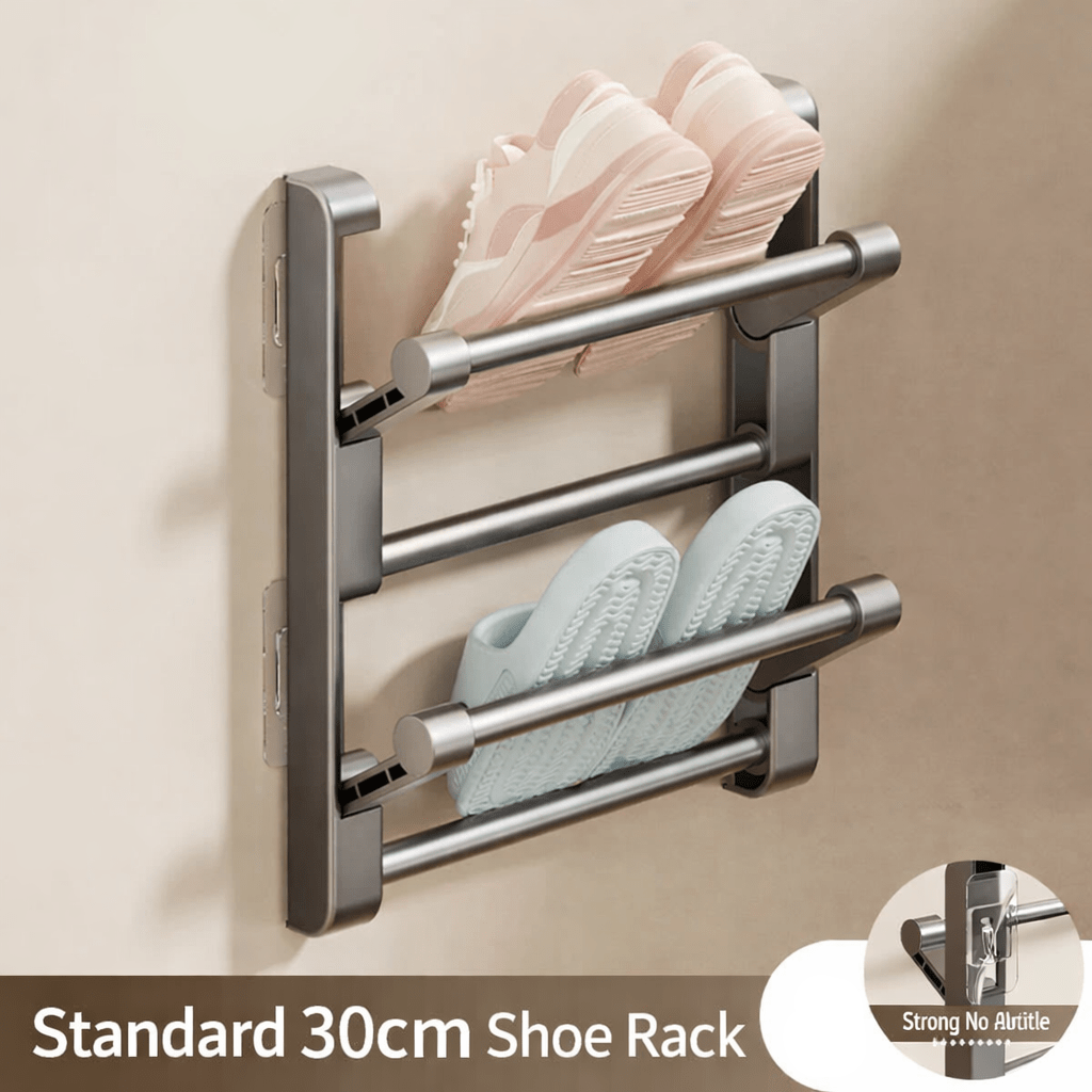 WALL ORGANIZER – Wall-mounted shoe rack with drainage for space-saving storage