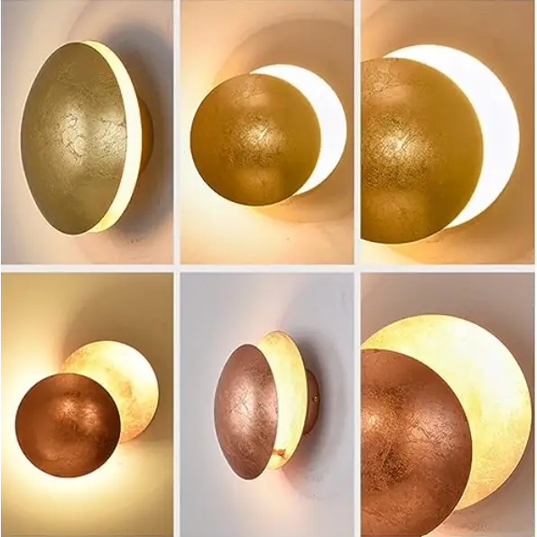 Wall Sconce - Modern Scandinavian Art in the Shape of an Eclipse.