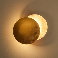 Aplique de pared - arte escandinavo moderno en forma de eclipse