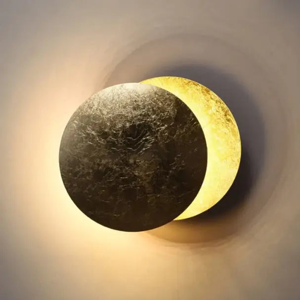 Wall Sconce - Modern Scandinavian Art in the Shape of an Eclipse.