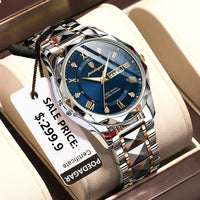 Montre de luxe étanche pour homme de grande marque avec fonction lumineuse
