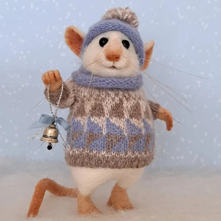 WhiskerWool™ – Handcrafted, Needle-Felted Mouse