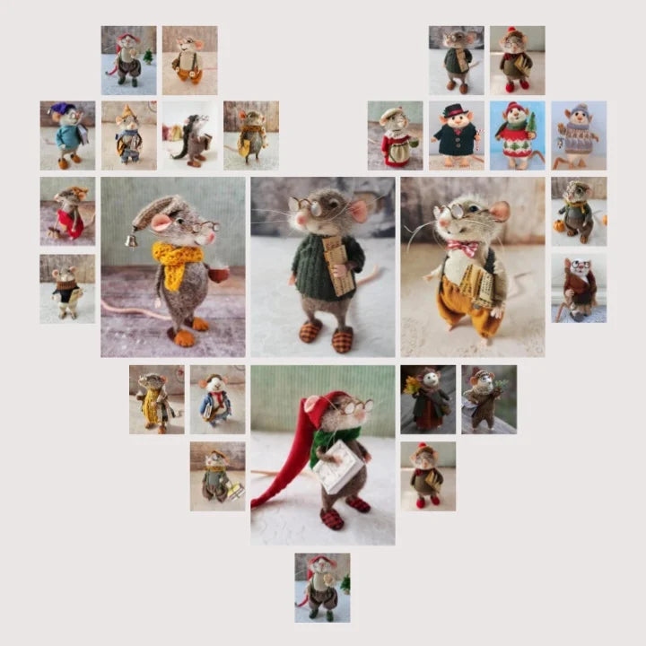 WhiskerWool™ – Handcrafted, Needle-Felted Mouse