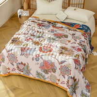 Couverture en coton réversible Wildbloom Flora