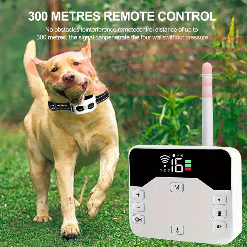 Wireless Fence & Training Collar 2-in-1 - Waterproof & Rechargeable