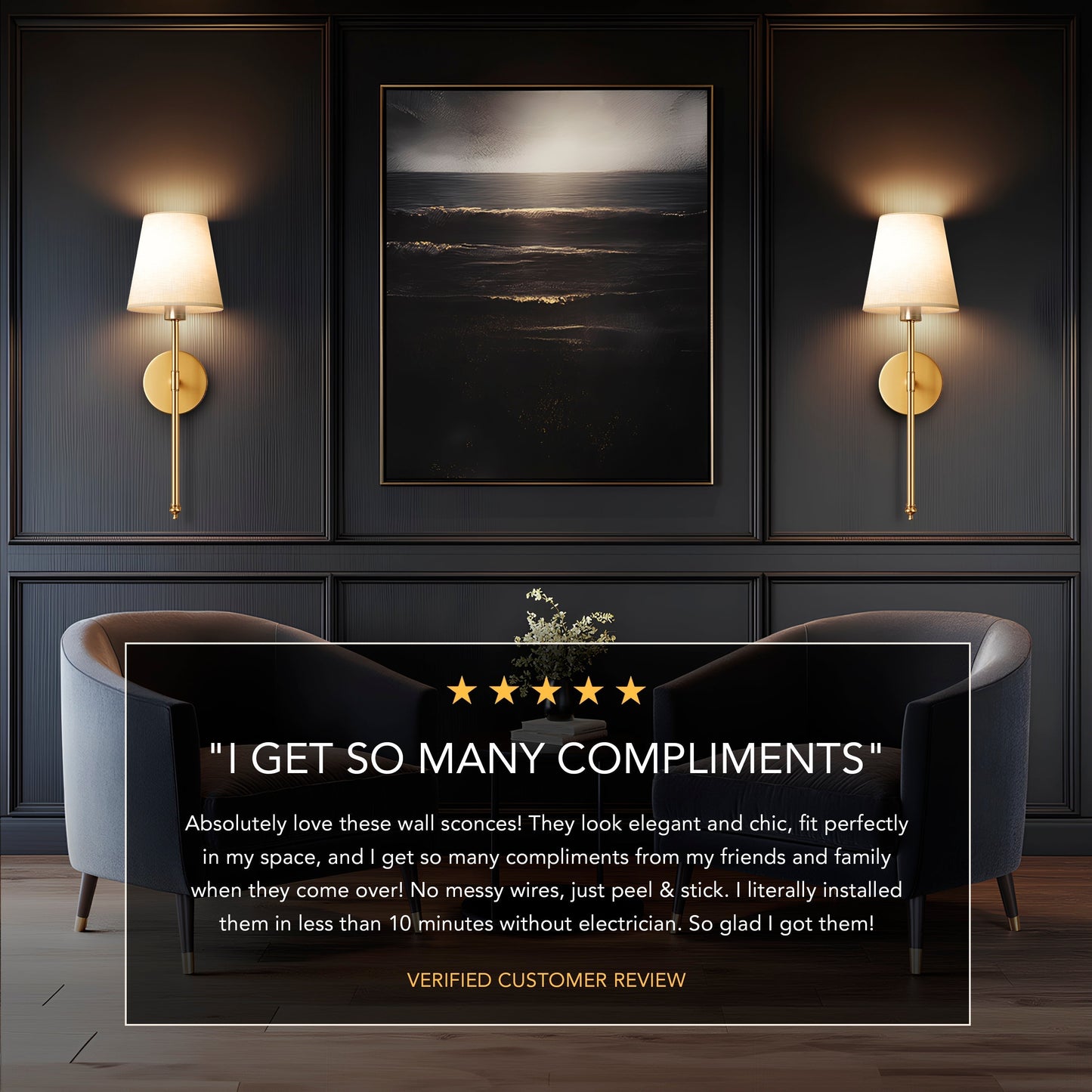 Wireless Wall Lights (Set of 2)