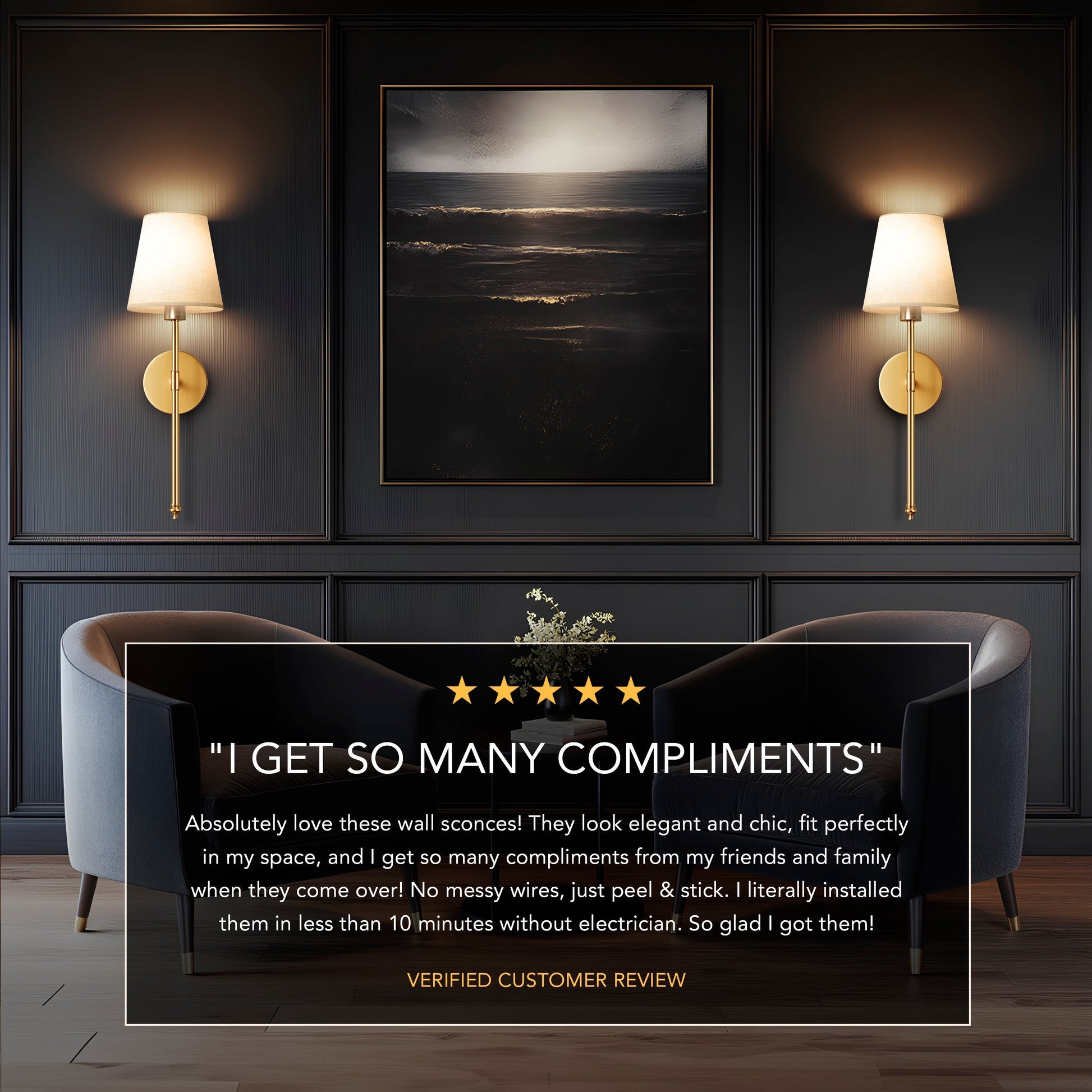 Wireless Wall Lights (Set of 2)