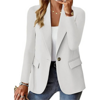 Γυναικείο σακάκι μακρυμάνικο slim fit με αγκράφα - Έκδοση φθινοπώρου