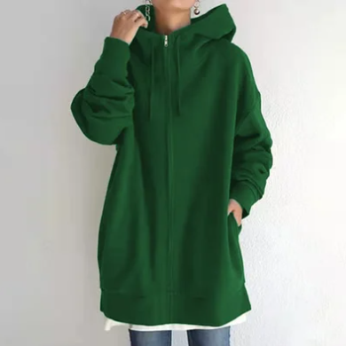 Women's Zip-Up Hoodie for Autumn/Winter