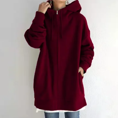 Women's Zip-Up Hoodie for Autumn/Winter
