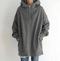 Sweat à capuche zippé pour femmes pour automne/hiver