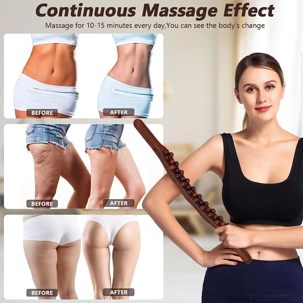 WOOLEASE – Gua Sha Massage Stick made of Natural Wood