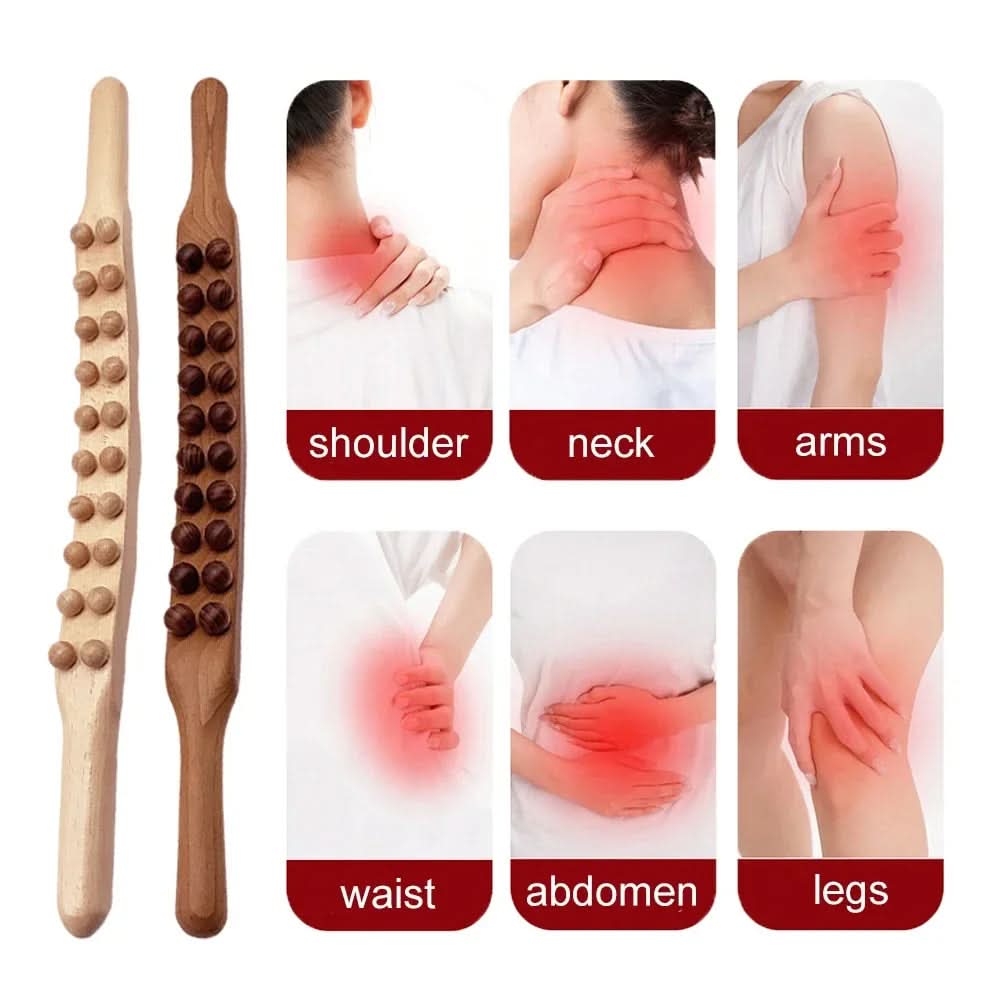 WOOLEASE – Gua Sha Massage Stick made of Natural Wood